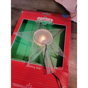 Hallmark 1986 shining star‎ tree topper Xmas decor